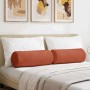 Cojines Bolster 2 pcs Rojo Naranja Ø 25 x 70 cm Tela de pana en Decoración | Comprar online en Foru.es