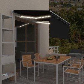 Toldo retráctil manual con persiana y luz LED antracita 3x2,5 m en Toldos | Comprar online en Foru.es