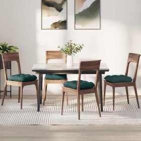 Cojines para asiento 4 pcs Verde oscuro 40 x 40 x 12 cm tela en Decoración | Comprar online en Foru.es