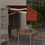 Toldo retráctil manual con persiana y LED naranja/marrón 3x2,5m en Toldos | Comprar online en Foru.es