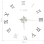 Reloj 3D de pared con diseño moderno plateado 100 cm XXL de vidaXL, Relojes de pared - Ref: Foro24-325161, Precio: 16,40 €, D...