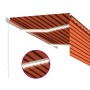 Toldo retráctil manual con persiana y LED naranja/marrón 3x2,5m en Toldos | Comprar online en Foru.es