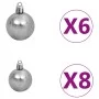 Árbol de Navidad delgado con LEDs y bolas negro 150 cm de vidaXL, Arboles de navidad - Ref: Foro24-3078112, Precio: 45,38 €, ...