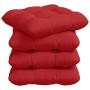 Cojines para asiento 4 pcs Rojo 40 x 40 x 12 cm tela en Decoración | Comprar online en Foru.es