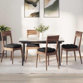 Cojines para asiento 4 pcs Negro 40 x 40 cm Tela de microfibra en Decoración | Comprar online en Foru.es