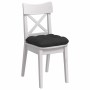 Cojines para asiento 4 pcs Negro 40 x 40 cm Tela de microfibra en Decoración | Comprar online en Foru.es