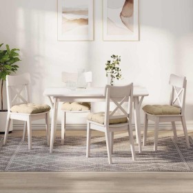 Cojines para asiento 4 pcs Crema 40 x 40 cm Tela de microfibra en Decoración | Comprar online en Foru.es