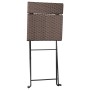 Sillas cafetería plegables 4 uds acero y ratán sintético marrón de vidaXL, Sillas de jardín - Ref: Foro24-3152115, Precio: 17...