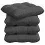 Cojines para asiento 4 pcs Gris oscuro 40 x 40 cm Tela de pana en Decoración | Comprar online en Foru.es