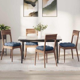 Cojines para asiento 4 pcs Azul 40 x 40 cm Tela de pana en Decoración | Comprar online en Foru.es
