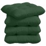 Cojines para asiento 4 pcs Verde oscuro 40 x 40 cm Tela de pana en Decoración | Comprar online en Foru.es