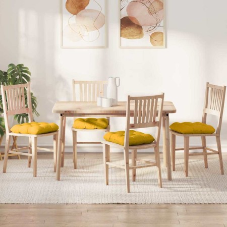 Cojines para asiento 4 pcs Amarillo Claro 40 x 40 cm en Decoración | Comprar online en Foru.es