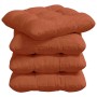 Cojines para asiento 4 pcs Rojo Naranja 40 x 40 cm Tela de pana en Decoración | Comprar online en Foru.es