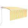 Toldo automático retráctil con persiana amarillo blanco 3x2,5m en Toldos | Comprar online en Foru.es