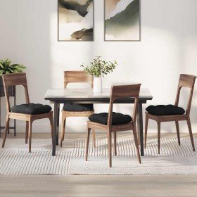 Cojines para asiento 4 pcs Negro 45 x 45 x 12 cm tela en Decoración | Comprar online en Foru.es