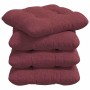 Cojines para asiento 4 pcs Rojo vino 45 x 45 x 12 cm tela en Decoración | Comprar online en Foru.es