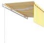 Toldo automático retráctil con persiana amarillo blanco 3x2,5m en Toldos | Comprar online en Foru.es