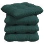 Cojines para asiento 4 pcs Verde oscuro 45 x 45 x 12 cm tela en Decoración | Comprar online en Foru.es