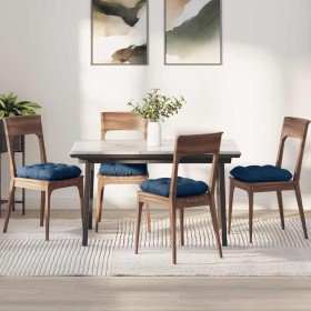 Cojines para asiento 4 pcs Azul 45 x 45 x 12 cm tela en Decoración | Comprar online en Foru.es