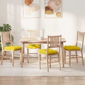Cojines para asiento 4 pcs Amarillo Claro 45 x 45 x 12 cm tela en Decoración | Comprar online en Foru.es