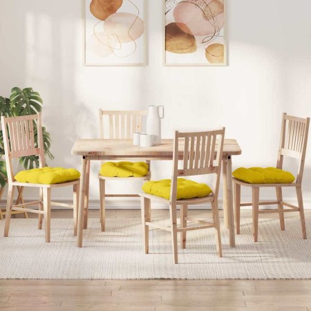Cojines para asiento 4 pcs Amarillo Claro 45 x 45 x 12 cm tela en Decoración | Comprar online en Foru.es