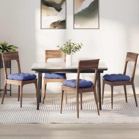 Cojines para asiento 4 pcs Azul jeans 45 x 45 x 12 cm tela en Decoración | Comprar online en Foru.es