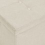 Banco de almacenamiento plegable lino sintético crema blanco de vidaXL, Bancos para recibidores y almacenamiento - Ref: Foro2...