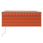 Toldo retráctil automático con persiana naranja y marrón 3x2,5m en Toldos | Comprar online en Foru.es