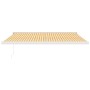 Toldo retráctil aluminio y tela amarillo y blanco 4x3 m de vidaXL, Toldos - Ref: Foro24-3154533, Precio: 928,14 €, Descuento: %