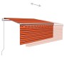 Toldo retráctil automático con persiana naranja y marrón 3x2,5m en Toldos | Comprar online en Foru.es