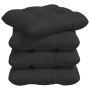 Cojines para asiento 4 pcs Negro 45 x 45 cm Tela de microfibra en Decoración | Comprar online en Foru.es