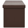 Banco con almacenaje plegable marrón PVC de vidaXL, Bancos para recibidores y almacenamiento - Ref: Foro24-338798, Precio: 60...