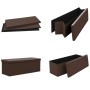Banco con almacenaje plegable marrón PVC de vidaXL, Bancos para recibidores y almacenamiento - Ref: Foro24-338798, Precio: 60...