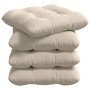 Cojines para asiento 4 pcs Beige 45 x 45 cm Tela de microfibra en Decoración | Comprar online en Foru.es