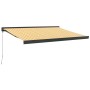Toldo retráctil aluminio y tela blanco y amarillo 3x2,5 m de vidaXL, Toldos - Ref: Foro24-3154556, Precio: 412,57 €, Descuent...