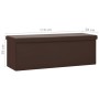 Banco con almacenaje plegable marrón PVC de vidaXL, Bancos para recibidores y almacenamiento - Ref: Foro24-338798, Precio: 60...