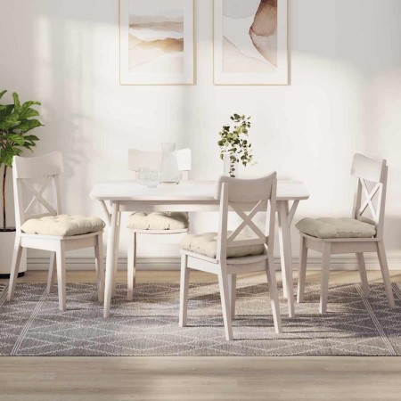 Cojines para asiento 4 pcs Crema 45 x 45 cm Tela de pana en Decoración | Comprar online en Foru.es