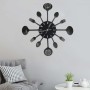 Reloj de pared diseño cuchara y tenedor negro 40 cm aluminio de vidaXL, Relojes de pared - Ref: Foro24-325163, Precio: 31,33 ...