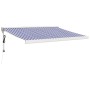 Toldo retráctil aluminio y tela azul y blanco 3x2,5 m de vidaXL, Toldos - Ref: Foro24-3154571, Precio: 576,17 €, Descuento: %