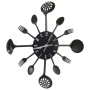 Reloj de pared diseño cuchara y tenedor negro 40 cm aluminio de vidaXL, Relojes de pared - Ref: Foro24-325163, Precio: 31,33 ...