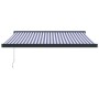 Toldo retráctil aluminio y tela azul y blanco 3,5x2,5 m de vidaXL, Toldos - Ref: Foro24-3154597, Precio: 537,02 €, Descuento: %