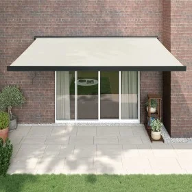 Toldo retráctil aluminio y tela color crema 4x3 m by vidaXL, Awnings - Ref: Foro24-3154603, Price: 717,64 €, Discount: %