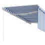 Toldo retráctil manual con persiana azul y blanco 3,5x2,5 m en Toldos | Comprar online en Foru.es