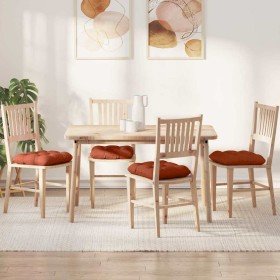 Cojines para asiento 4 pcs Rojo Naranja 45 x 45 cm Tela de pana en Decoración | Comprar online en Foru.es