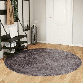 Alfombra lavable antideslizante gris Ø 200 cm en Alfombras | Comprar online en Foru.es