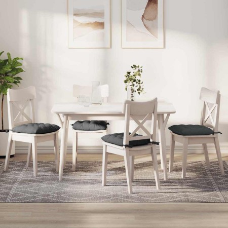 Cojines para asiento 2 pcs Gris oscuro 40 x 40 x 6 cm tela en Decoración | Comprar online en Foru.es