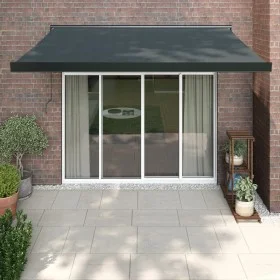 Toldo retráctil aluminio y tela gris antracita 3,5x2,5 m de vidaXL, Toldos - Ref: Foro24-3154612, Precio: 604,47 €, Descuento: %