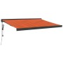 Toldo retráctil aluminio y tela naranja y marrón 3,5x2,5 m de vidaXL, Toldos - Ref: Foro24-3154617, Precio: 538,41 €, Descuen...
