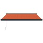 Toldo retráctil aluminio y tela naranja y marrón 3,5x2,5 m de vidaXL, Toldos - Ref: Foro24-3154617, Precio: 538,41 €, Descuen...