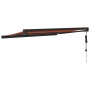 Toldo retráctil aluminio y tela naranja y marrón 3,5x2,5 m de vidaXL, Toldos - Ref: Foro24-3154617, Precio: 538,41 €, Descuen...